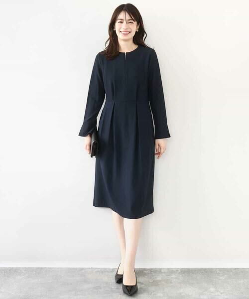 OFUON / オフオン ロング・マキシ丈ワンピース | ウエストタックワンピース/洗える/WEB限定サイズあり | 詳細3