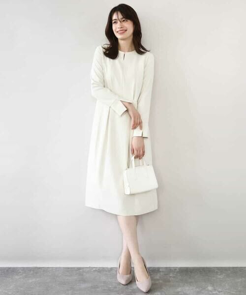 OFUON / オフオン ロング・マキシ丈ワンピース | ウエストタックワンピース/洗える/WEB限定サイズあり | 詳細8