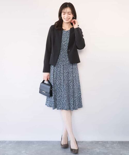 OFUON / オフオン ロング・マキシ丈ワンピース | カリグラフィープリント ジャージワンピース/洗える/WEB限定サイズあり | 詳細11