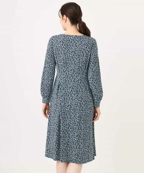 OFUON / オフオン ロング・マキシ丈ワンピース | カリグラフィープリント ジャージワンピース/洗える/WEB限定サイズあり | 詳細20