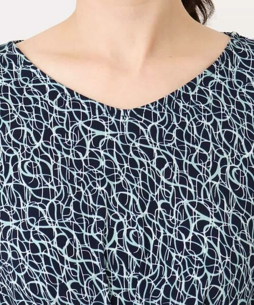 OFUON / オフオン ロング・マキシ丈ワンピース | カリグラフィープリント ジャージワンピース/洗える/WEB限定サイズあり | 詳細21