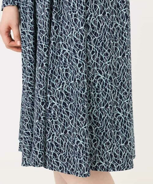 OFUON / オフオン ロング・マキシ丈ワンピース | カリグラフィープリント ジャージワンピース/洗える/WEB限定サイズあり | 詳細23