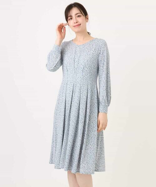 OFUON / オフオン ロング・マキシ丈ワンピース | カリグラフィープリント ジャージワンピース/洗える/WEB限定サイズあり | 詳細25