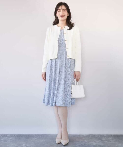 OFUON / オフオン ロング・マキシ丈ワンピース | カリグラフィープリント ジャージワンピース/洗える/WEB限定サイズあり | 詳細4