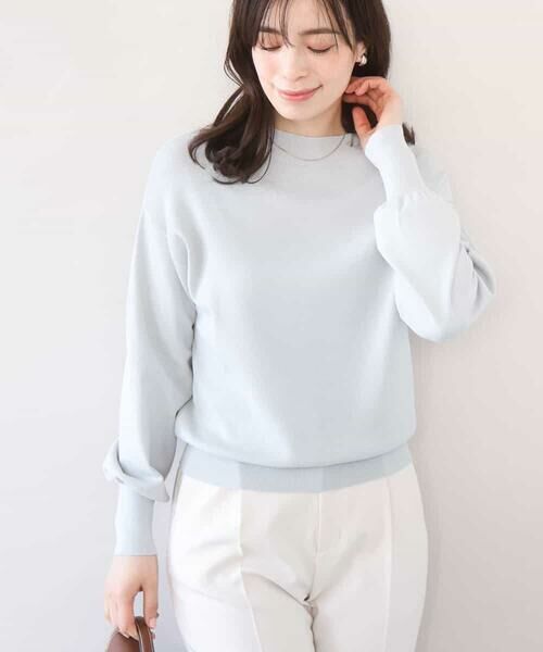 OFUON / オフオン ニット・セーター | ハイネックハイゲージニット/UVカット/洗える/WEB限定サイズあり（ライトミント）