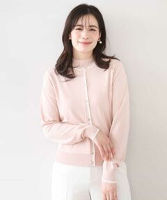 OFUON / オフオン ニット・セーター | 配色ラインアンサンブル（カーディガン&ニットプルオーバー）/UVカット/洗える/WEB限定サイズあり