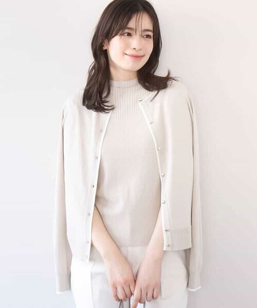 OFUON / オフオン ニット・セーター | 配色ラインアンサンブル（カーディガン&ニットプルオーバー）/UVカット/洗える/WEB限定サイズあり | 詳細15