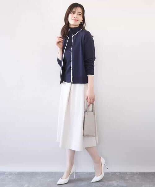 OFUON / オフオン ニット・セーター | 配色ラインアンサンブル（カーディガン&ニットプルオーバー）/UVカット/洗える/WEB限定サイズあり | 詳細2