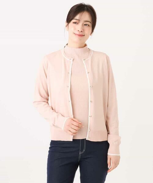 OFUON / オフオン ニット・セーター | 配色ラインアンサンブル（カーディガン&ニットプルオーバー）/UVカット/洗える/WEB限定サイズあり | 詳細27