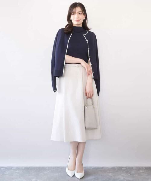 OFUON / オフオン ニット・セーター | 配色ラインアンサンブル（カーディガン&ニットプルオーバー）/UVカット/洗える/WEB限定サイズあり | 詳細4