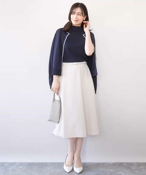 OFUON / オフオン ニット・セーター | 配色ラインアンサンブル（カーディガン&ニットプルオーバー）/UVカット/洗える/WEB限定サイズあり | 詳細5