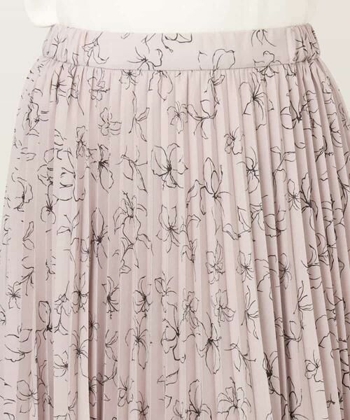 OFUON / オフオン ロング・マキシ丈スカート | ラインフラワープリーツスカート/洗える/WEB限定サイズあり | 詳細10