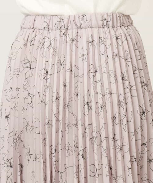 OFUON / オフオン ロング・マキシ丈スカート | ラインフラワープリーツスカート/洗える/WEB限定サイズあり | 詳細11