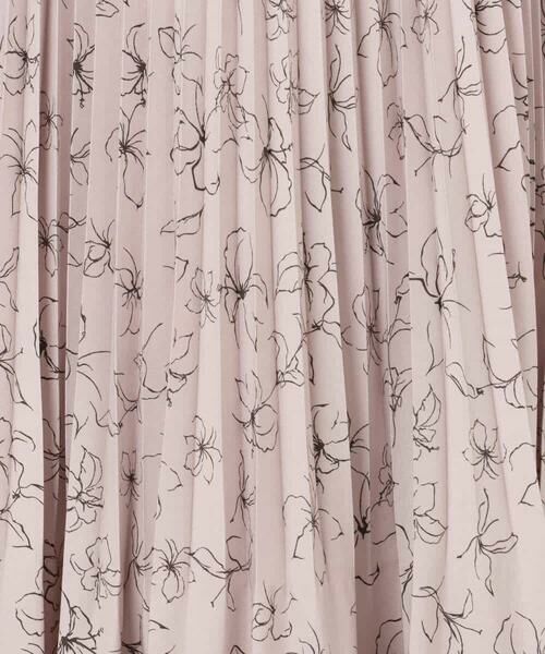 OFUON / オフオン ロング・マキシ丈スカート | ラインフラワープリーツスカート/洗える/WEB限定サイズあり | 詳細13