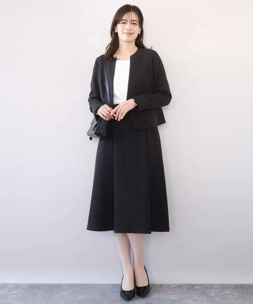 OFUON / オフオン ロング・マキシ丈スカート | [セットアップ対応]ライトラブルクロス ウエストタックスカート/洗える/WEB限定サイズあり | 詳細14