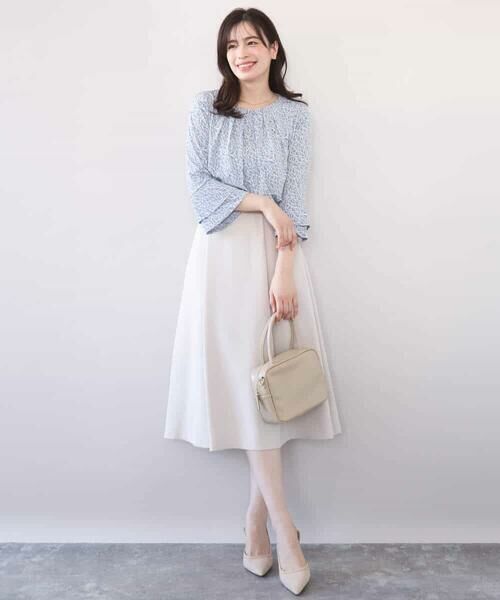 OFUON / オフオン ロング・マキシ丈スカート | [セットアップ対応]ライトラブルクロス ウエストタックスカート/洗える/WEB限定サイズあり | 詳細26