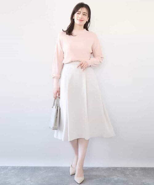 OFUON / オフオン ロング・マキシ丈スカート | [セットアップ対応]ライトラブルクロス ウエストタックスカート/洗える/WEB限定サイズあり | 詳細28