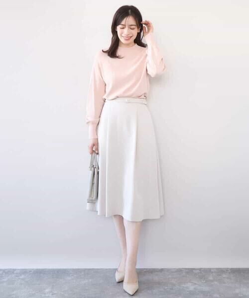 OFUON / オフオン ロング・マキシ丈スカート | [セットアップ対応]ライトラブルクロス ウエストタックスカート/洗える/WEB限定サイズあり | 詳細29