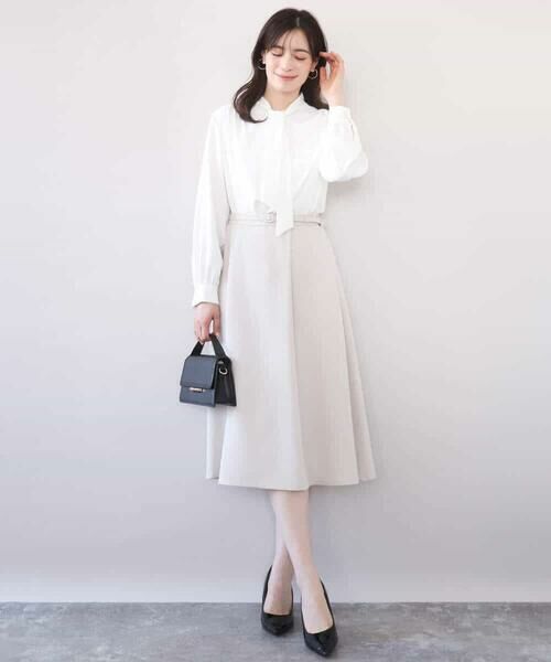 OFUON / オフオン ロング・マキシ丈スカート | [セットアップ対応]ライトラブルクロス ウエストタックスカート/洗える/WEB限定サイズあり | 詳細30