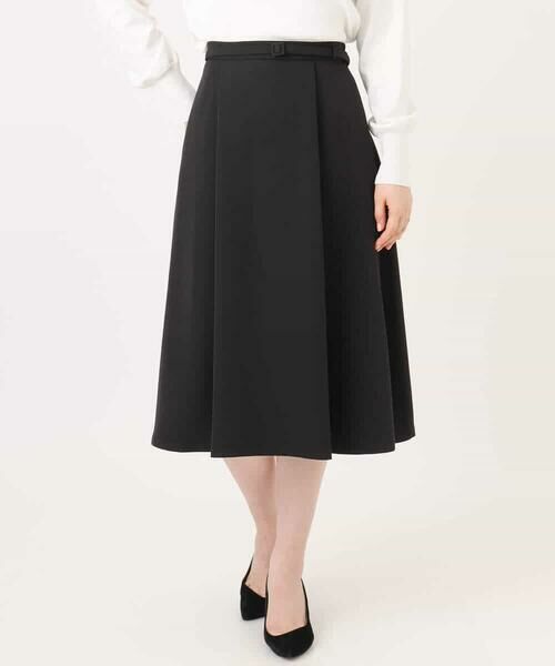 OFUON / オフオン ロング・マキシ丈スカート | [セットアップ対応]ライトラブルクロス ウエストタックスカート/洗える/WEB限定サイズあり | 詳細9