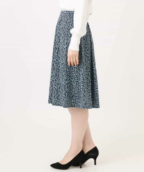 OFUON / オフオン ミニ・ひざ丈スカート | カリグラフィープリント ジャージスカート/洗える/WEB限定サイズあり | 詳細11