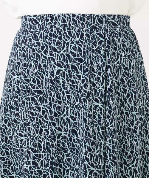 OFUON / オフオン ミニ・ひざ丈スカート | カリグラフィープリント ジャージスカート/洗える/WEB限定サイズあり | 詳細13