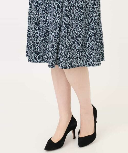 OFUON / オフオン ミニ・ひざ丈スカート | カリグラフィープリント ジャージスカート/洗える/WEB限定サイズあり | 詳細14