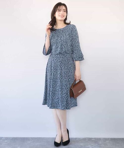 OFUON / オフオン ミニ・ひざ丈スカート | カリグラフィープリント ジャージスカート/洗える/WEB限定サイズあり | 詳細7