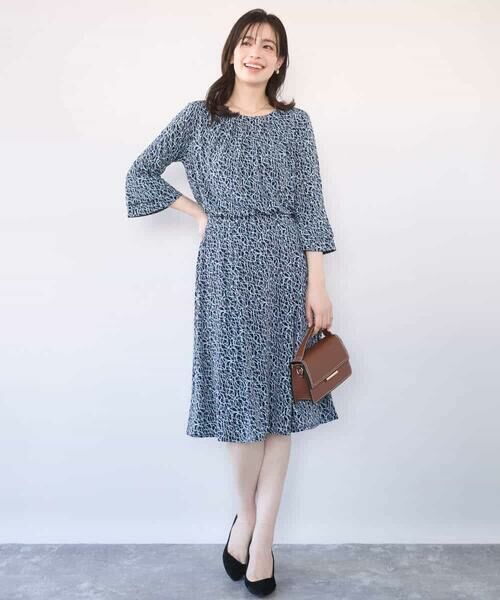 OFUON / オフオン ミニ・ひざ丈スカート | カリグラフィープリント ジャージスカート/洗える/WEB限定サイズあり | 詳細8