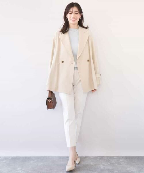 OFUON / オフオン トレンチコート | ショート丈ツイルトレンチコート/洗える/WEB限定サイズあり | 詳細11