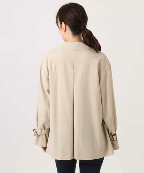 OFUON / オフオン トレンチコート | ショート丈ツイルトレンチコート/洗える/WEB限定サイズあり | 詳細16
