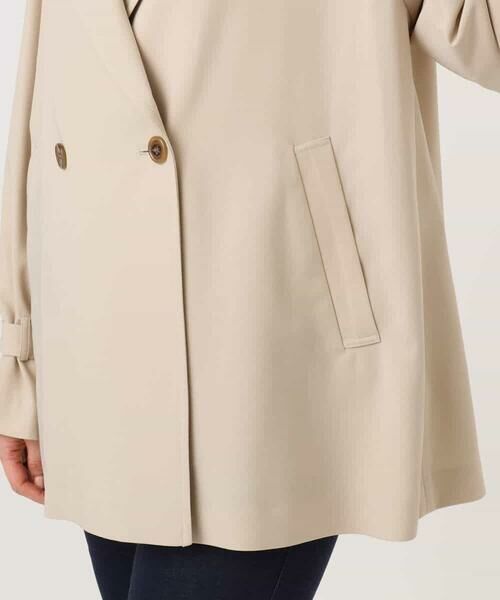 OFUON / オフオン トレンチコート | ショート丈ツイルトレンチコート/洗える/WEB限定サイズあり | 詳細21