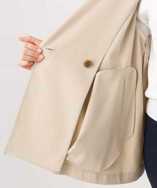 OFUON / オフオン トレンチコート | ショート丈ツイルトレンチコート/洗える/WEB限定サイズあり | 詳細23