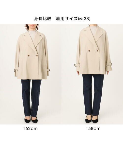 OFUON / オフオン トレンチコート | ショート丈ツイルトレンチコート/洗える/WEB限定サイズあり | 詳細28