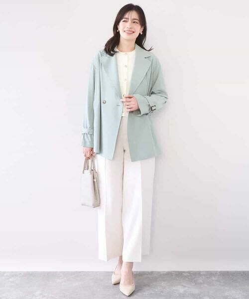 OFUON / オフオン トレンチコート | ショート丈ツイルトレンチコート/洗える/WEB限定サイズあり | 詳細3