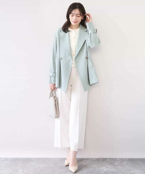 OFUON / オフオン トレンチコート | ショート丈ツイルトレンチコート/洗える/WEB限定サイズあり | 詳細4