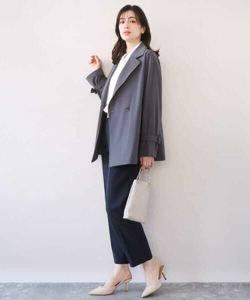 OFUON / オフオン トレンチコート | ショート丈ツイルトレンチコート/洗える/WEB限定サイズあり | 詳細8