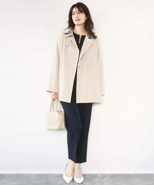 OFUON / オフオン チノ・ワークパンツ | ダブルクロス テーパードパンツ/洗える | 詳細15