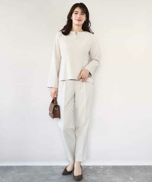 OFUON / オフオン チノ・ワークパンツ | ダブルクロス テーパードパンツ/洗える | 詳細19