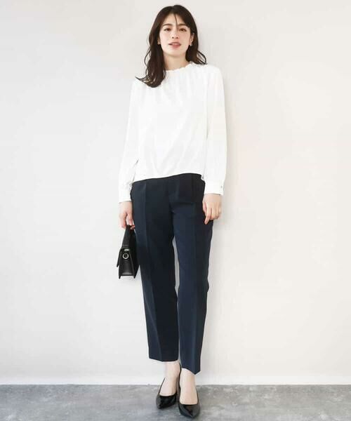 OFUON / オフオン チノ・ワークパンツ | ダブルクロス テーパードパンツ/洗える | 詳細4