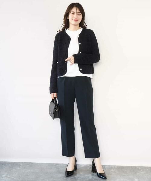 OFUON / オフオン チノ・ワークパンツ | ダブルクロス テーパードパンツ/洗える | 詳細7