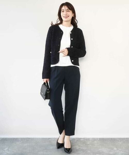 OFUON / オフオン チノ・ワークパンツ | ダブルクロス テーパードパンツ/洗える | 詳細8