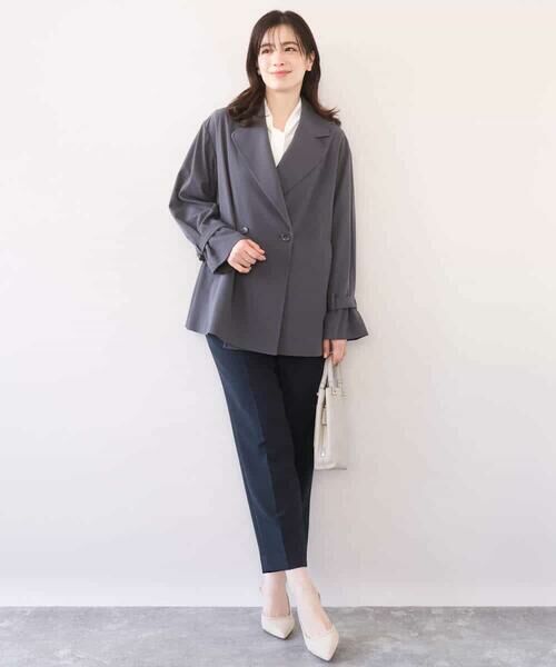 OFUON / オフオン チノ・ワークパンツ | [名品シリーズ]ストレッチテーパードパンツ/洗える | 詳細16