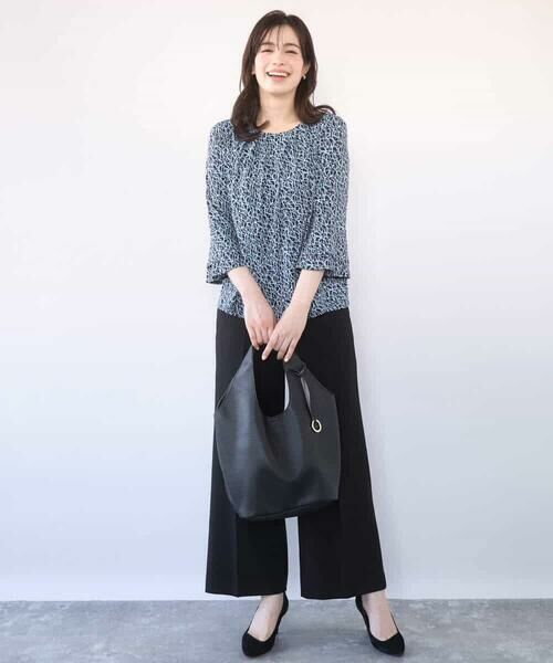 OFUON / オフオン その他パンツ | [名品シリーズ]ストレッチワイドパンツ/洗える | 詳細2