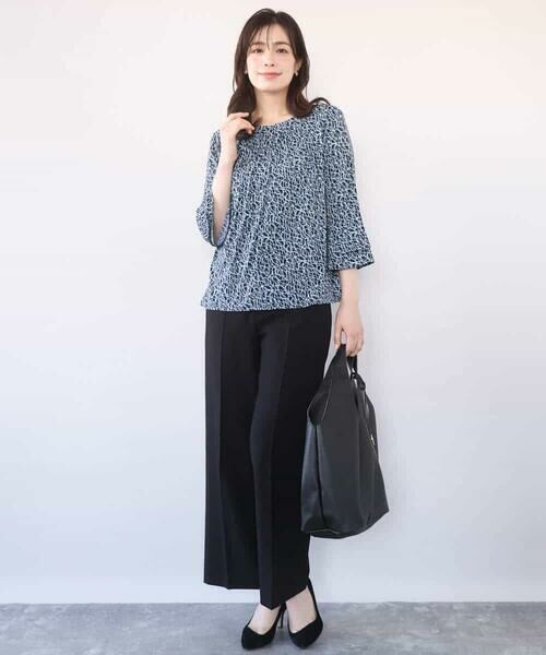 OFUON / オフオン その他パンツ | [名品シリーズ]ストレッチワイドパンツ/洗える | 詳細3