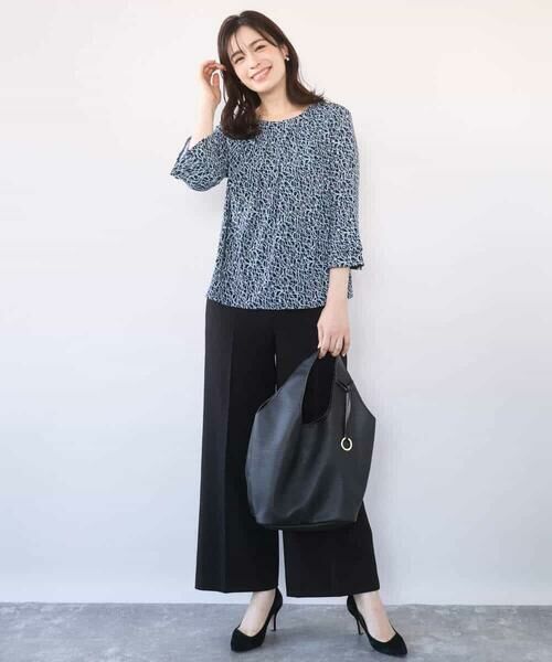 OFUON / オフオン その他パンツ | [名品シリーズ]ストレッチワイドパンツ/洗える | 詳細4