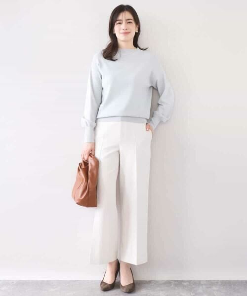 OFUON / オフオン その他パンツ | [名品シリーズ]ストレッチワイドパンツ/洗える | 詳細9