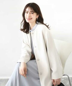 OFUON / オフオン その他アウター | ベーシックノーカラーコート/洗える/WEB限定