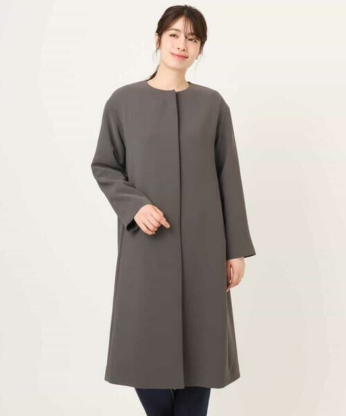 OFUON / オフオン その他アウター | ベーシックノーカラーコート/洗える/WEB限定 | 詳細12