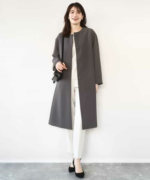 OFUON / オフオン その他アウター | ベーシックノーカラーコート/洗える/WEB限定 | 詳細2